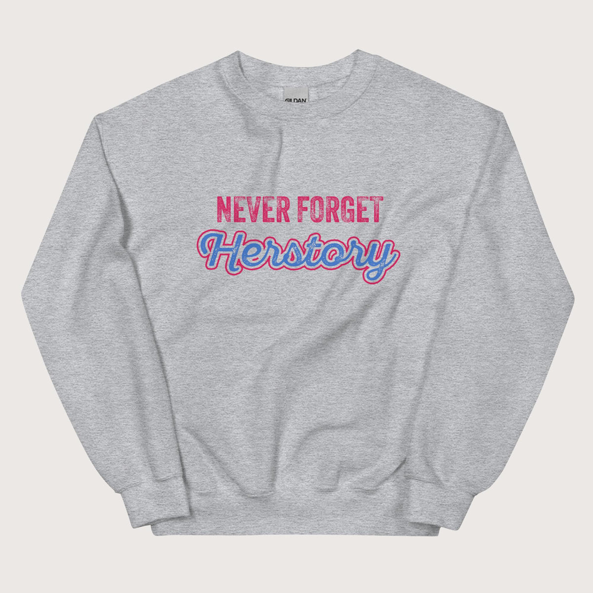 Sport Grey Herstory Sweatshirt - history buff gift by HistoHead