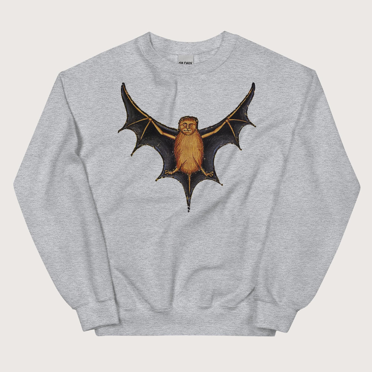 Sport Grey Weird Medieval Bat Sweatshirt - history buff gift by HistoHead