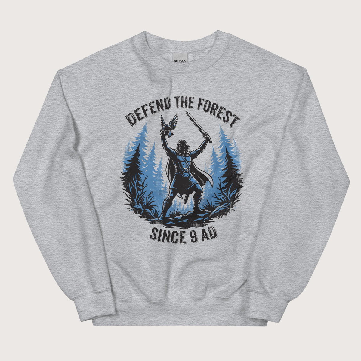 Sport Grey Defend the Forest Sweatshirt - history buff gift by HistoHead