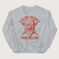 Sport Grey Si Vis Pacem Para Bellum Scutum Sweatshirt - history buff gift by HistoHead