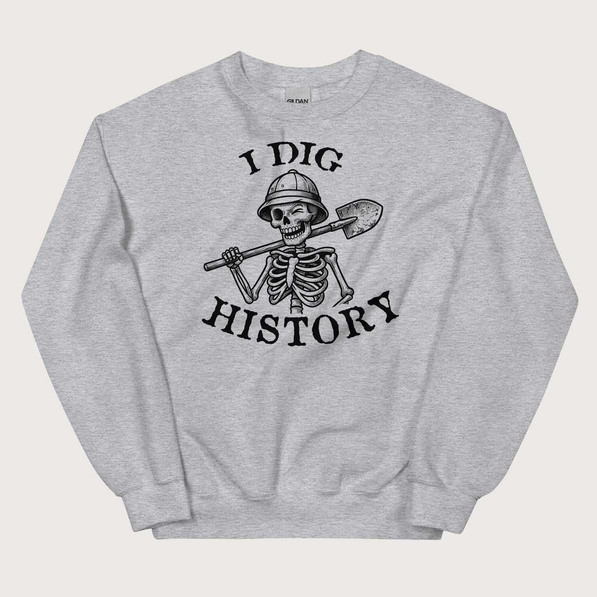 Sport Grey I Dig History Sweatshirt - history buff gift by HistoHead