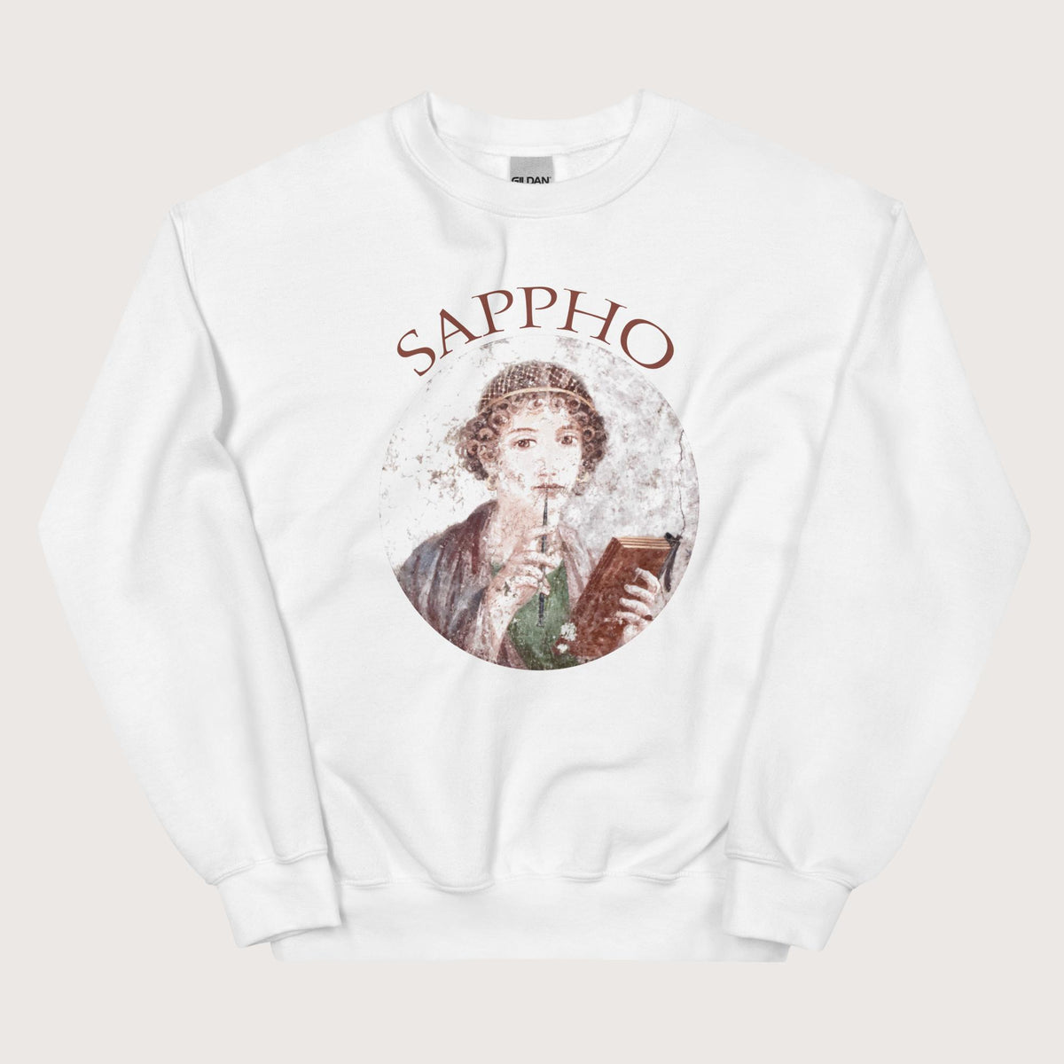 White Sappho Sweatshirt - history buff gift by HistoHead