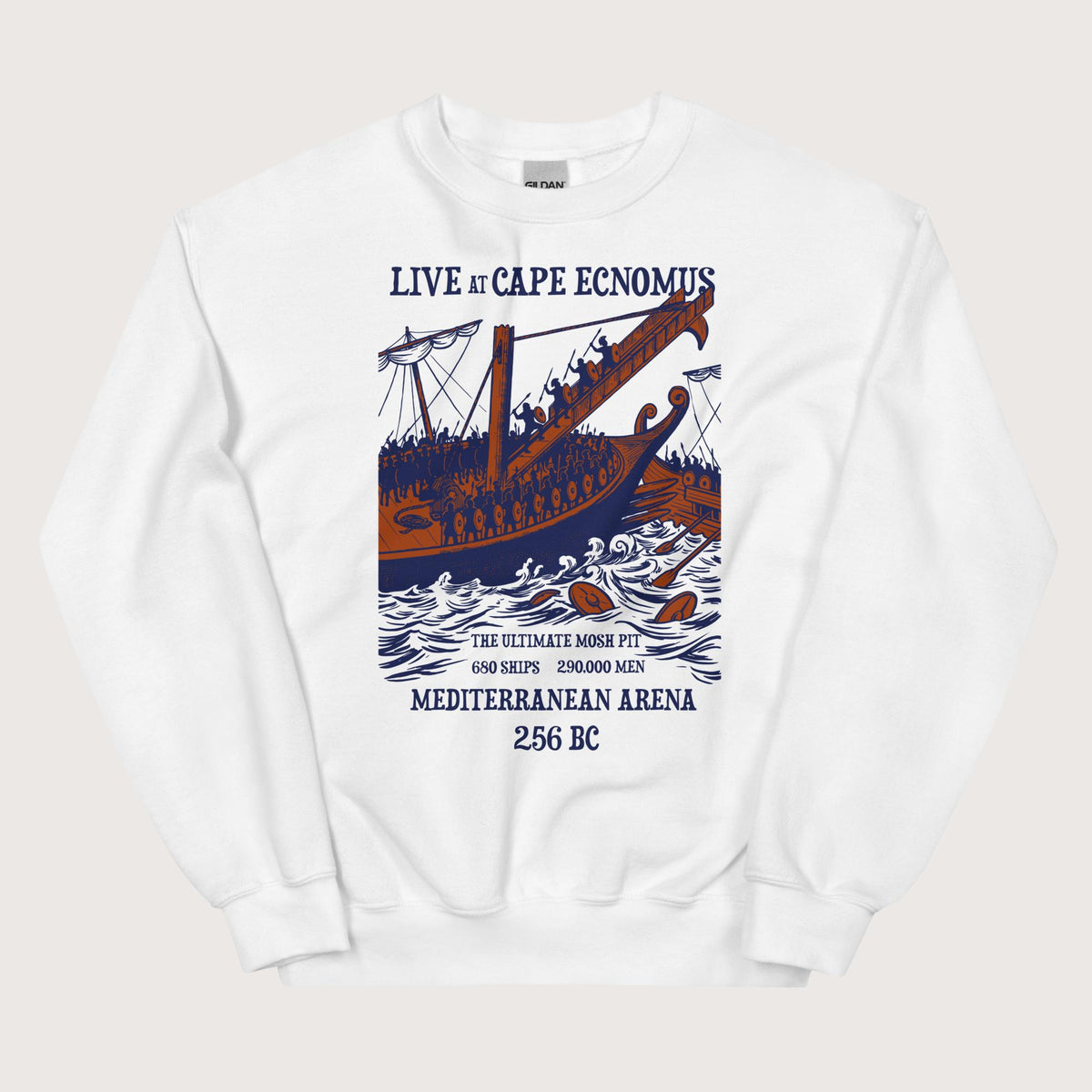 White Battle of Cape Ecnomus Sweatshirt - history buff gift by HistoHead