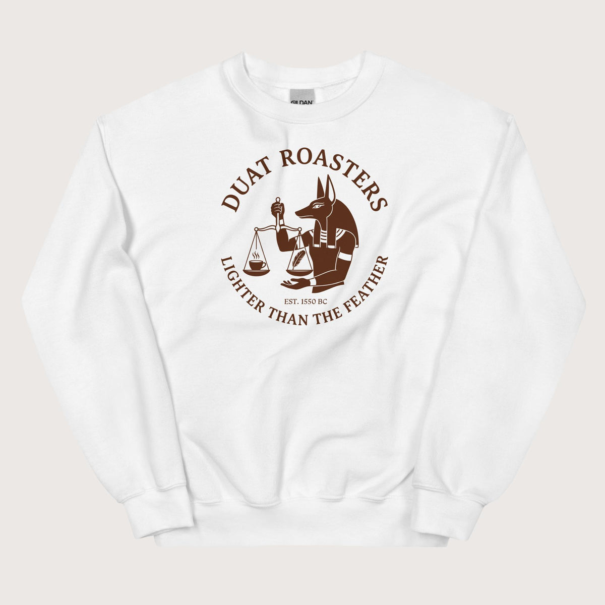 White Duat Roasters Sweatshirt - history buff gift by HistoHead