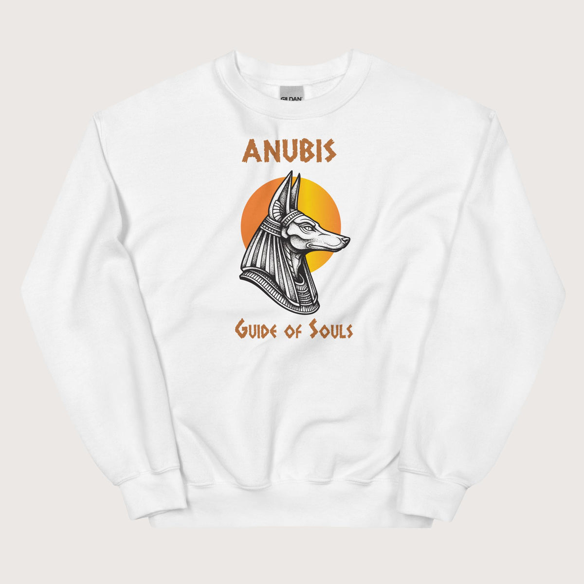 White Anubis Guide of Souls Sweatshirt - history buff gift by HistoHead