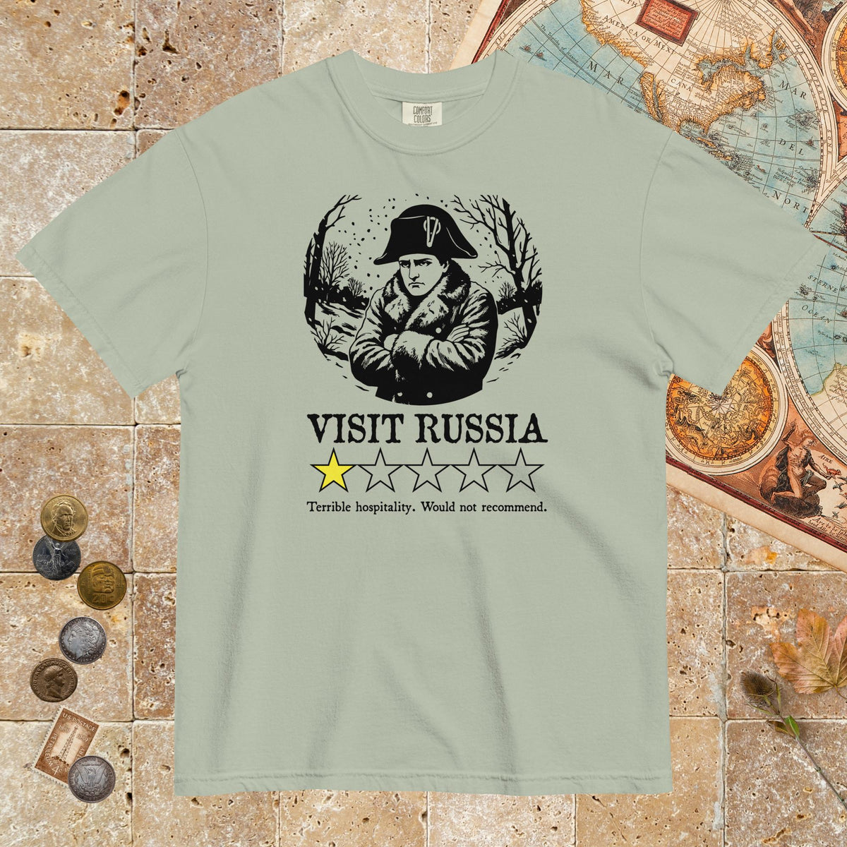 Bay Napoleon Visit Russia Review - Premium Tee - history buff gift by HistoHead