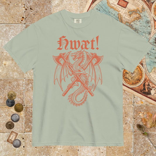 Bay Hwæt Dragon Axe - Premium Tee - history buff gift by HistoHead