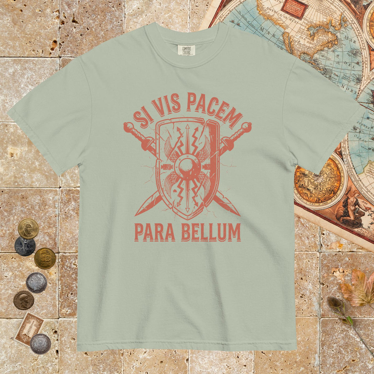 Bay Si Vis Pacem Para Bellum Scutum - Premium Tee - history buff gift by HistoHead
