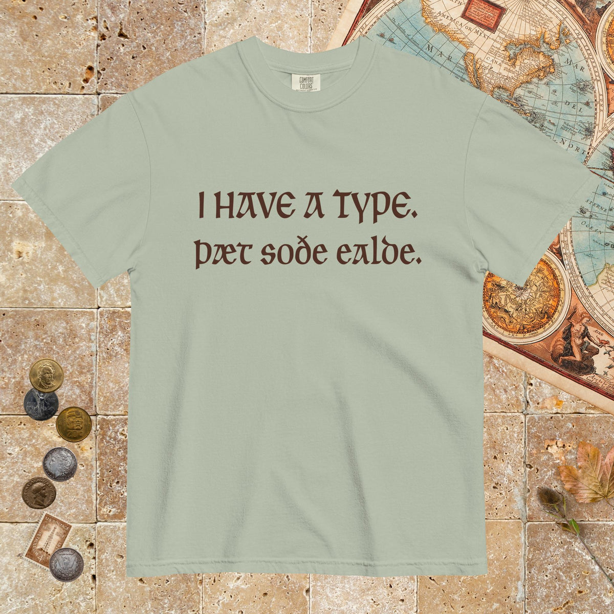 Bay I Have A Type The Real Old in Old English - Premium Tee - history buff gift by HistoHead