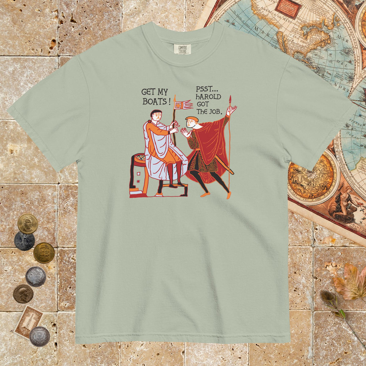 Bay Bayeux Tapestry Harold Got the Job - Premium Tee - history buff gift by HistoHead