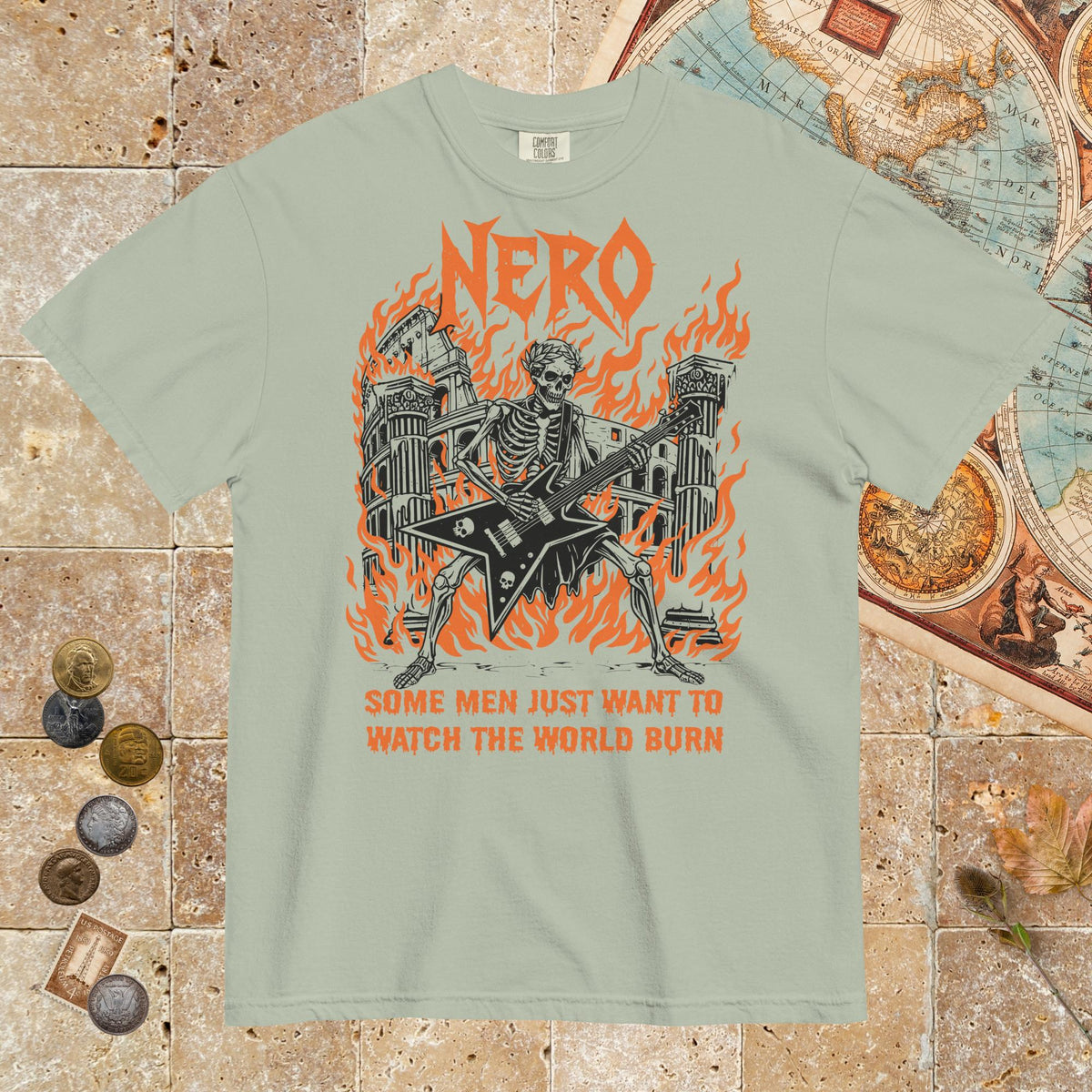 Bay Nero Watch the World Burn - Premium Tee - history buff gift by HistoHead