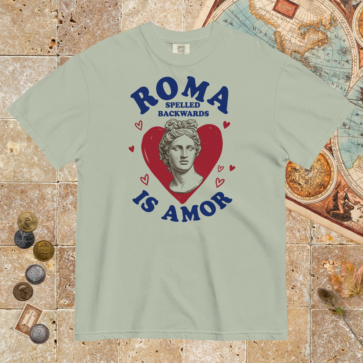 Bay Roma Spelled Backwards Is Amor - Premium Tee - history buff gift by HistoHead