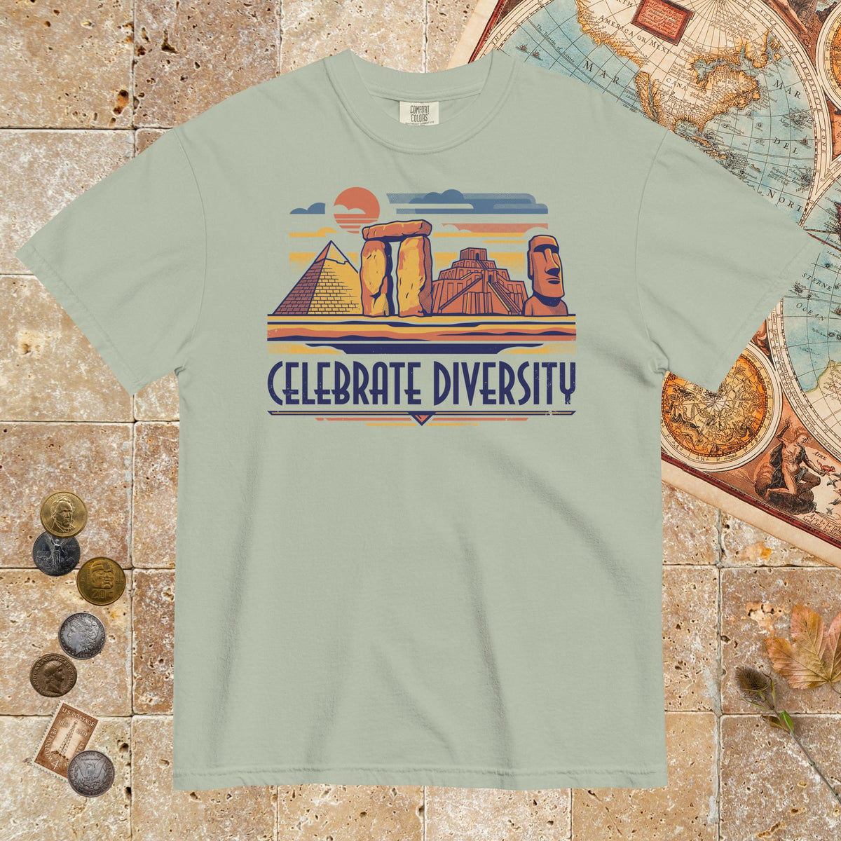 Bay Celebrate Diversity Stone Wonders - Premium Tee - history buff gift by HistoHead