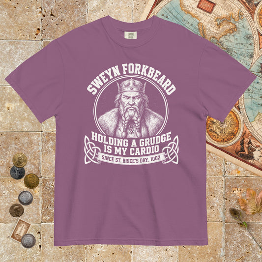 Berry Sweyn Forkbeard Holding a Grudge Is My Cardio - Premium Tee - history buff gift by HistoHead