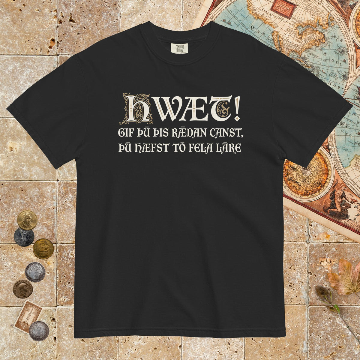 Black If You Can Read This You Have Too Much Education in Old English - Premium Tee - history buff gift by HistoHead