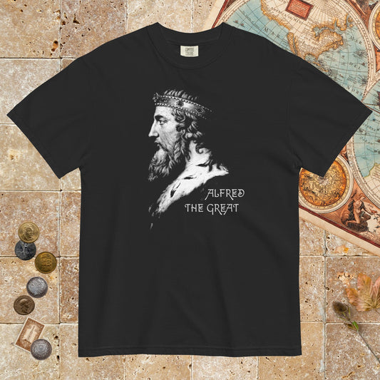 Black Alfred the Great Portrait - Premium Tee - history buff gift by HistoHead
