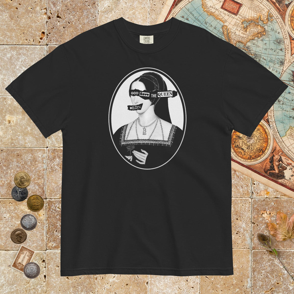 Black God Save the Queen Anne Boleyn - Premium Tee - history buff gift by HistoHead