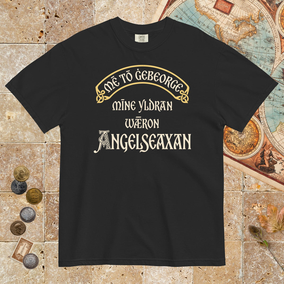 Black In My Defense My Ancestors Were Anglo-Saxons in Old English - Premium Tee - history buff gift by HistoHead
