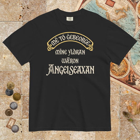 Black In My Defense My Ancestors Were Anglo-Saxons in Old English - Premium Tee - history buff gift by HistoHead