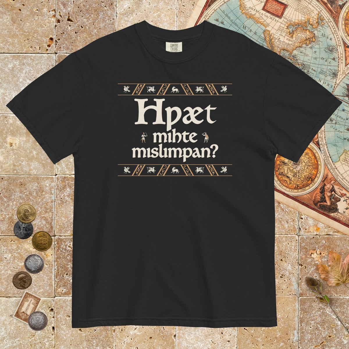 Black What Could Possibly Go Wrong in Old English (Wynn Version) - Premium Tee - history buff gift by HistoHead