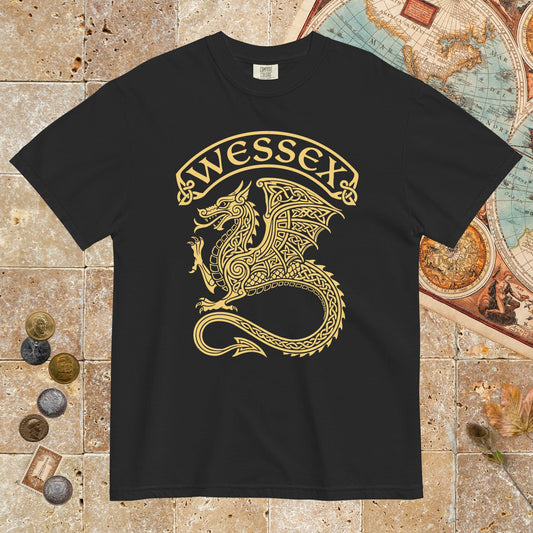 Black Wessex Dragon - Premium Tee - history buff gift by HistoHead