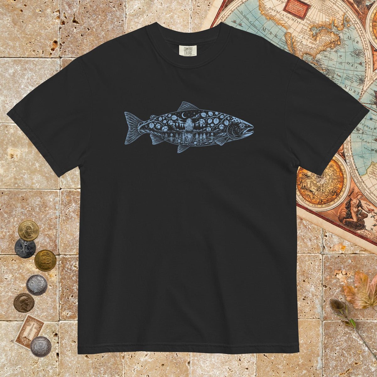 Black Celtic Salmon - Premium Tee - history buff gift by HistoHead