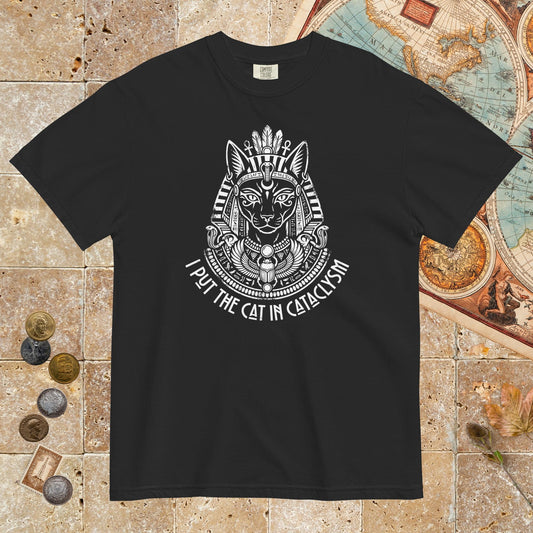 Black Bastet I Put the Cat in Cataclysm - Premium Tee - history buff gift by HistoHead