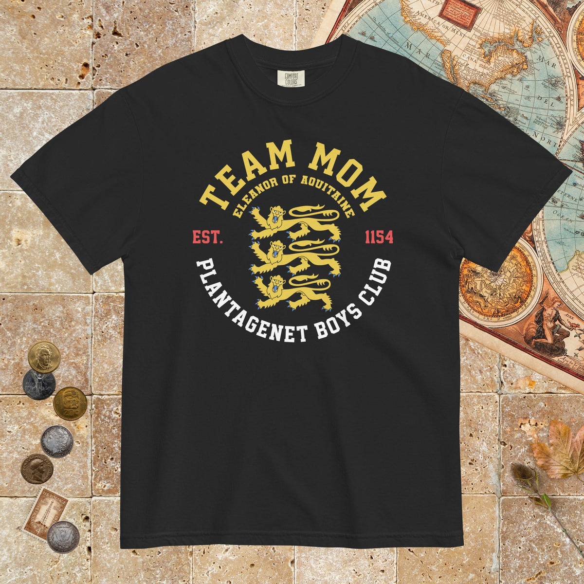 Black Team Mom Eleanor of Aquitaine - Premium Tee - history buff gift by HistoHead