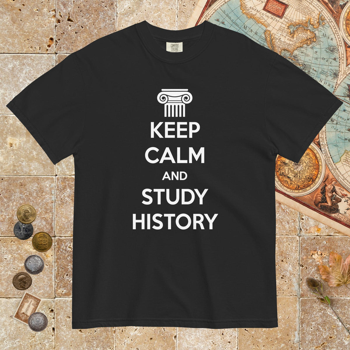 Black Keep Calm - Premium Tee - history buff gift by HistoHead