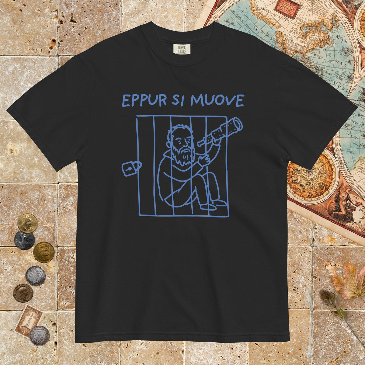 Black Galileo Galilei And Yet It Moves - Premium Tee - history buff gift by HistoHead
