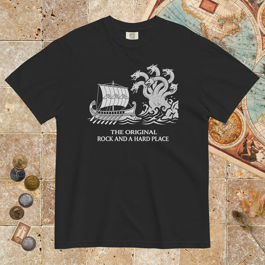 Black Odyssey Rock and a Hard Place - Premium Tee - history buff gift by HistoHead