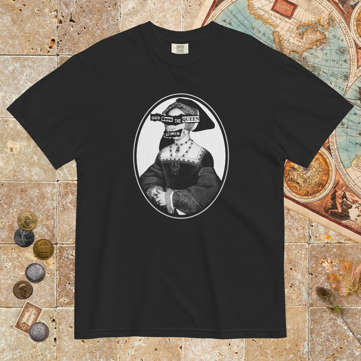 Black God Save the Queen Jane Seymour - Premium Tee - history buff gift by HistoHead