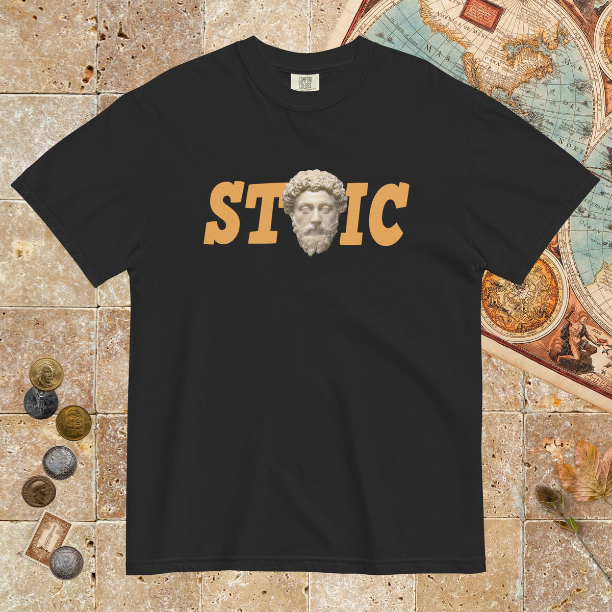 Black Stoic Marcus Aurelius - Premium Tee - history buff gift by HistoHead