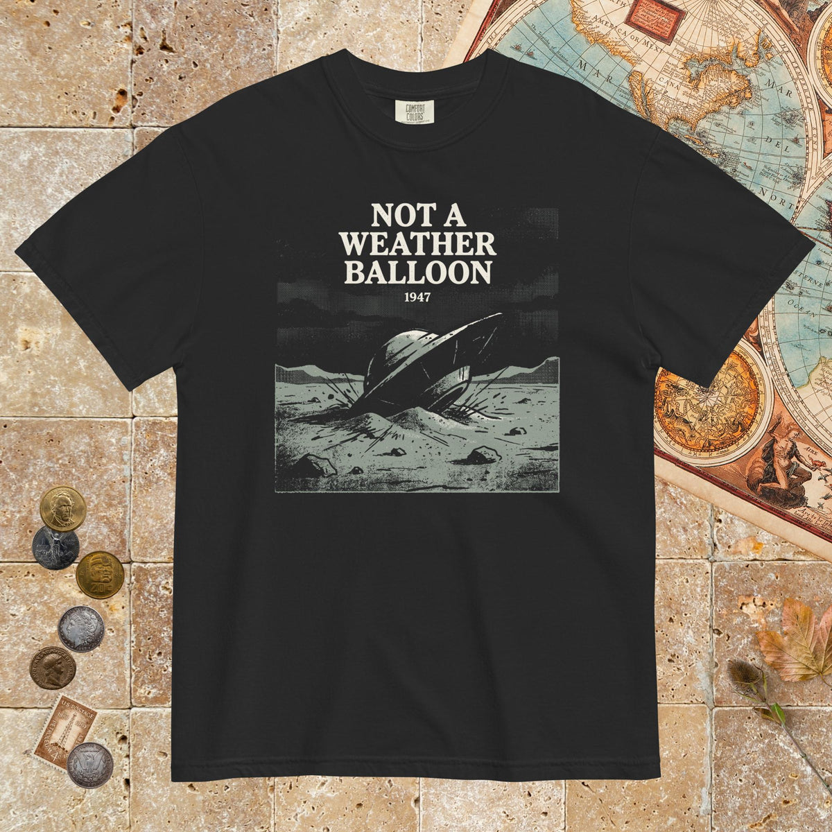 Black Roswell Weather Balloon - Premium Tee - history buff gift by HistoHead