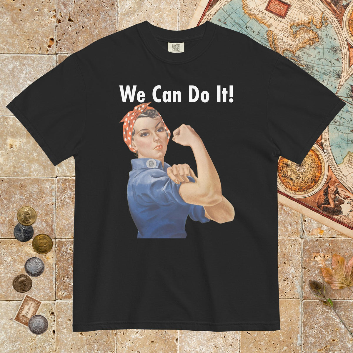 Black Rosie We Can Do It - Premium Tee - history buff gift by HistoHead