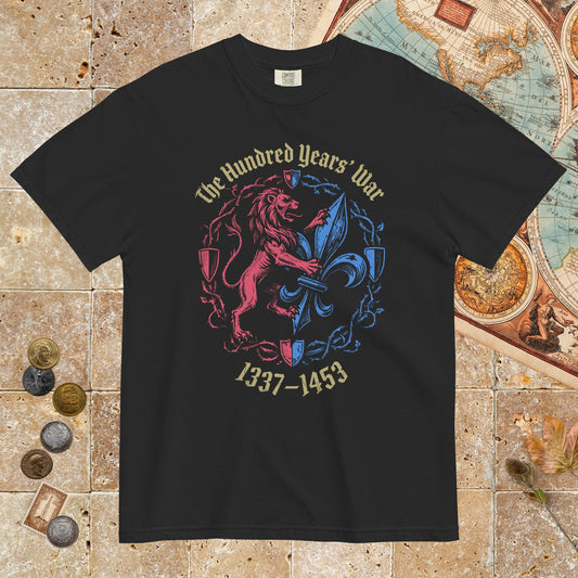 Black The Hundred Years' War - Premium Tee - history buff gift by HistoHead