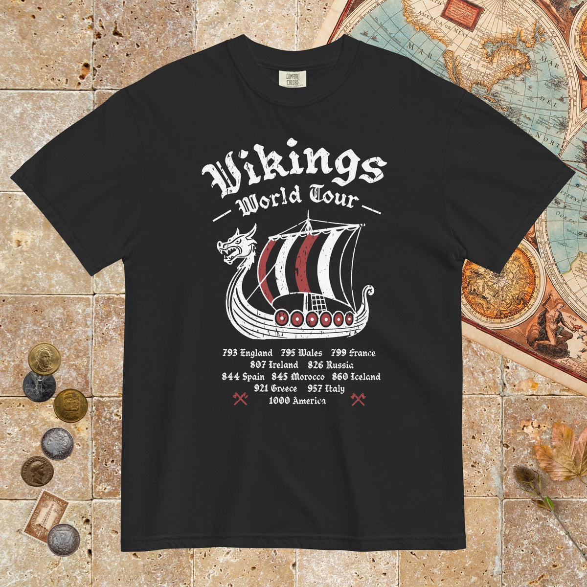 Black Vikings World Tour - Premium Tee - history buff gift by HistoHead