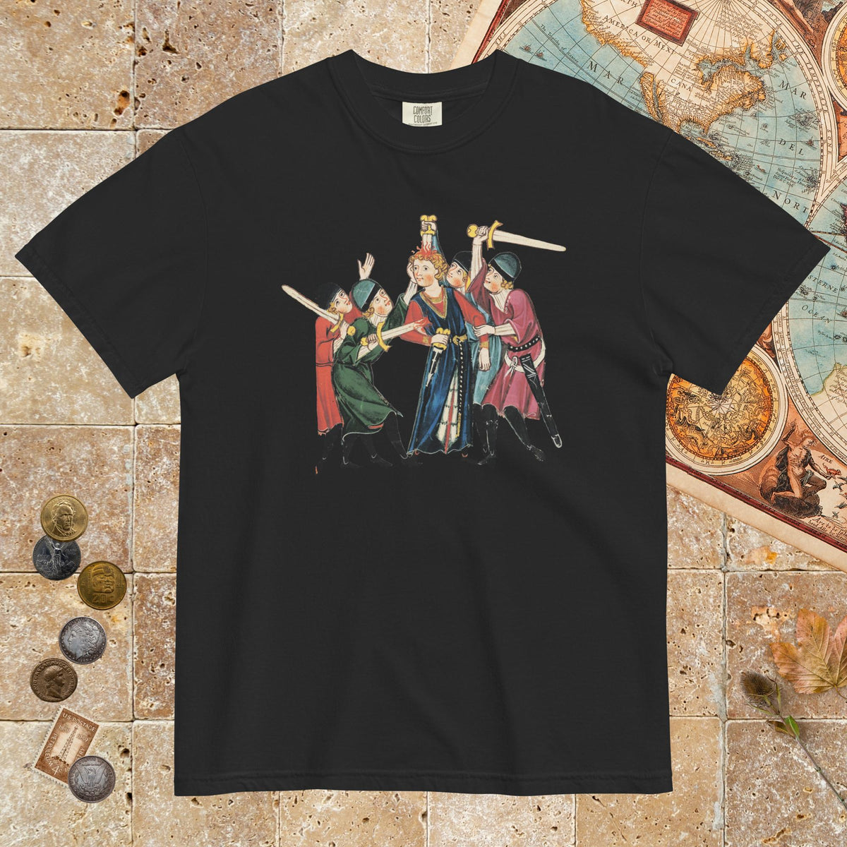 Black Medieval Positivity - Premium Tee - history buff gift by HistoHead