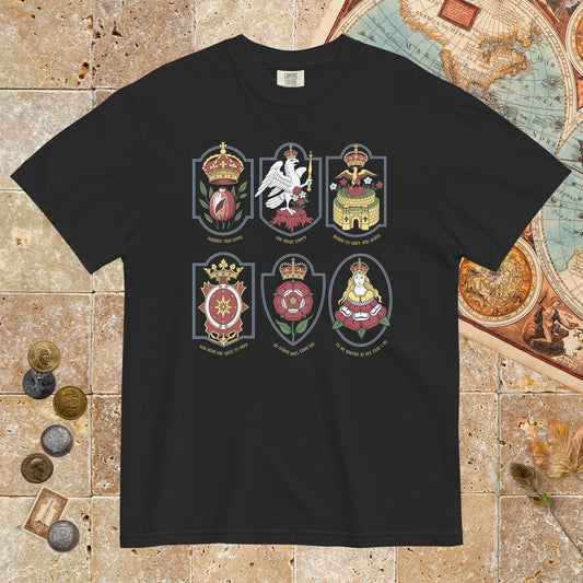Black Six Wives Badges - Premium Tee - history buff gift by HistoHead