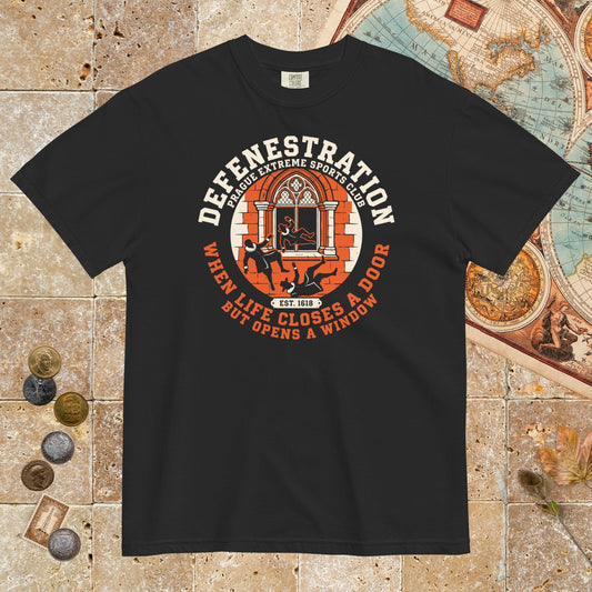 Black Defenestration Prague Extreme Sports Club - Premium Tee - history buff gift by HistoHead
