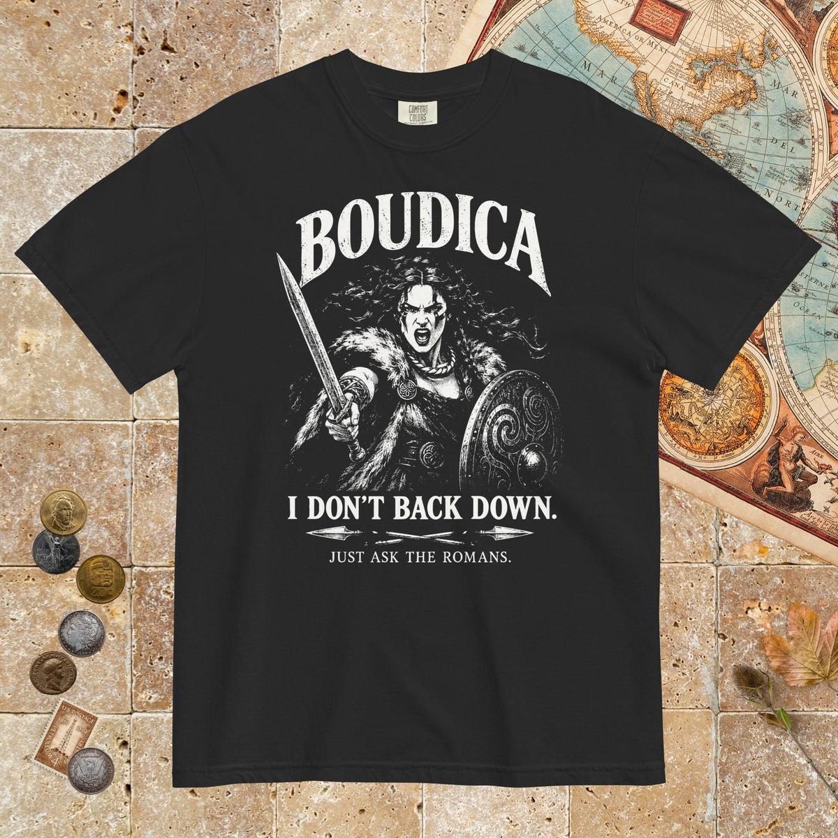 Black Boudica I Don't Back Down - Premium Tee - history buff gift by HistoHead