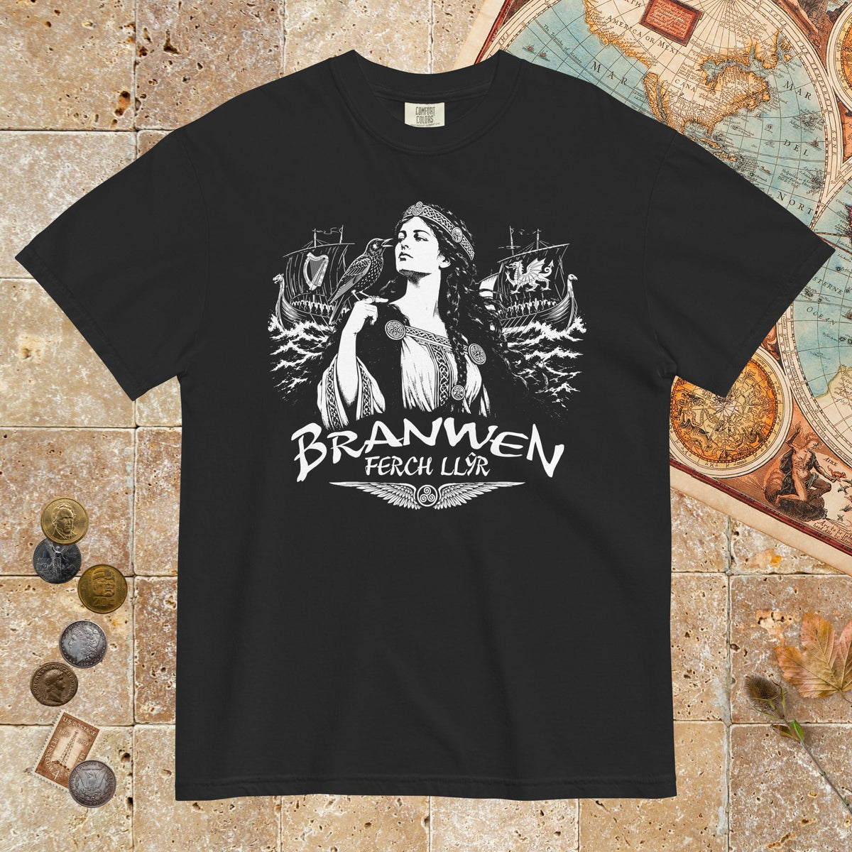Black Branwen ferch Llŷr - Premium Tee - history buff gift by HistoHead