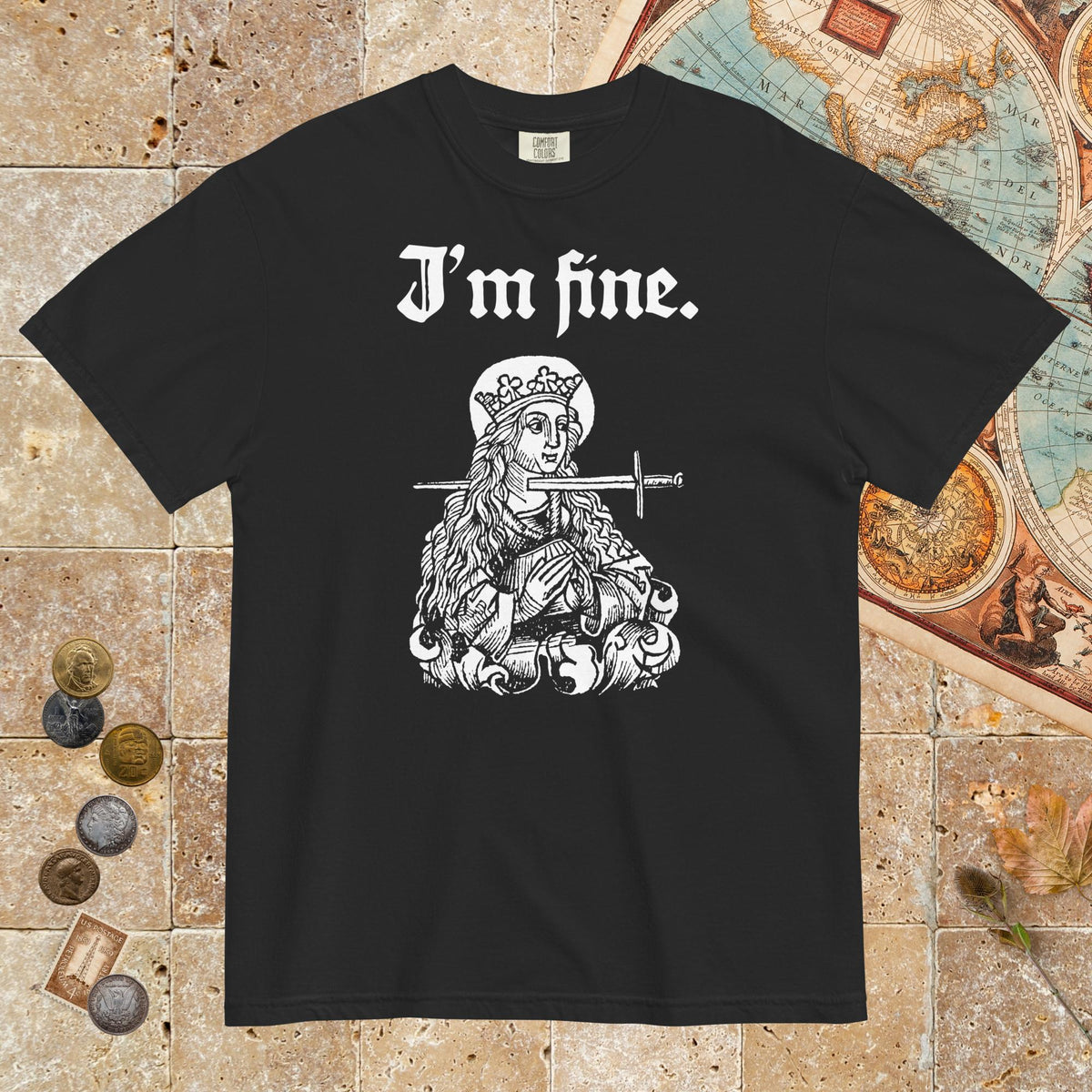 Black Saint Lucy I'm Fine - Premium Tee - history buff gift by HistoHead