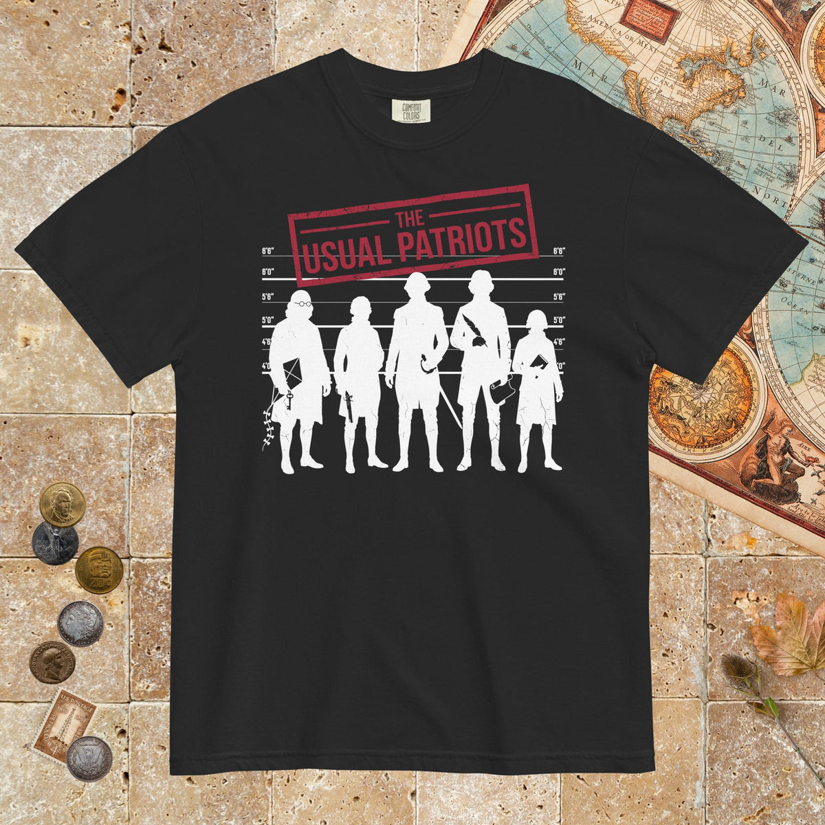 Black The Usual Patriots - Premium Tee - history buff gift by HistoHead