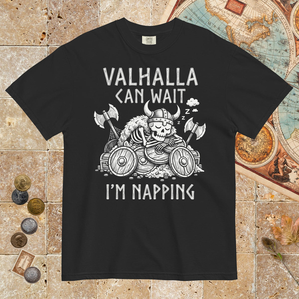 Black Valhalla Can Wait - Premium Tee - history buff gift by HistoHead
