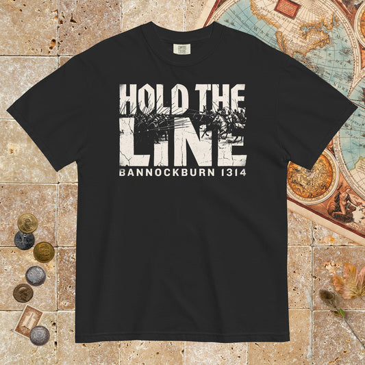Black Hold The Line Bannockburn 1314 - Premium Tee - history buff gift by HistoHead