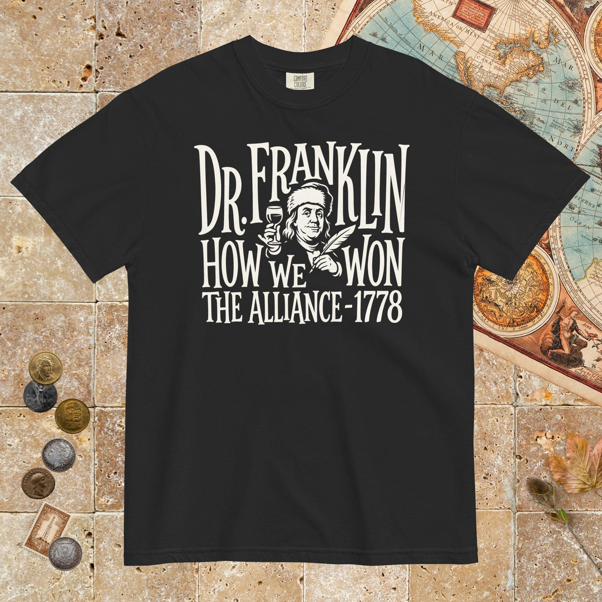 Black Dr. Franklin How We Won the Alliance - Premium Tee - history buff gift by HistoHead