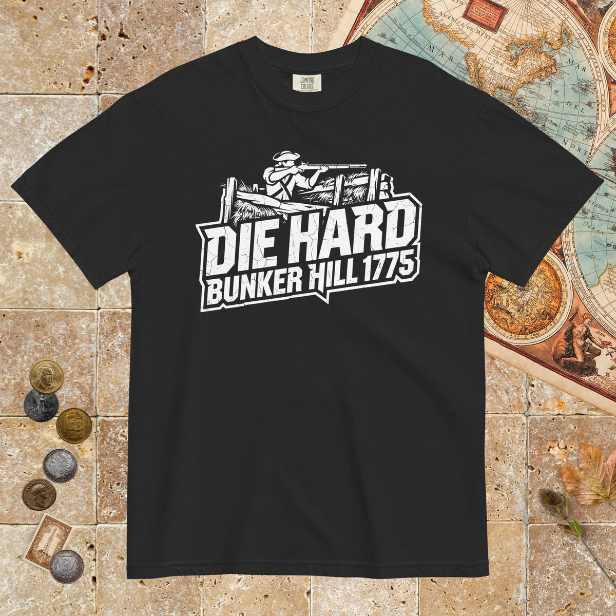 Black Die Hard Bunker Hill 1775 - Premium Tee - history buff gift by HistoHead