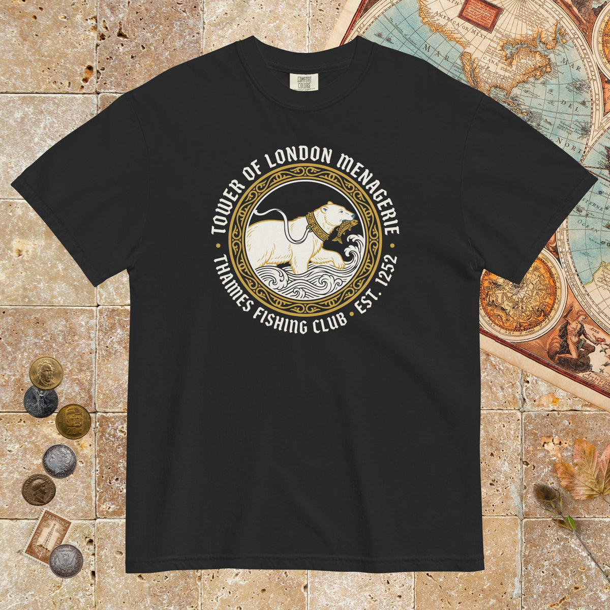 Black Tower Of London Menagerie Thames Fishing Club - Premium Tee - history buff gift by HistoHead