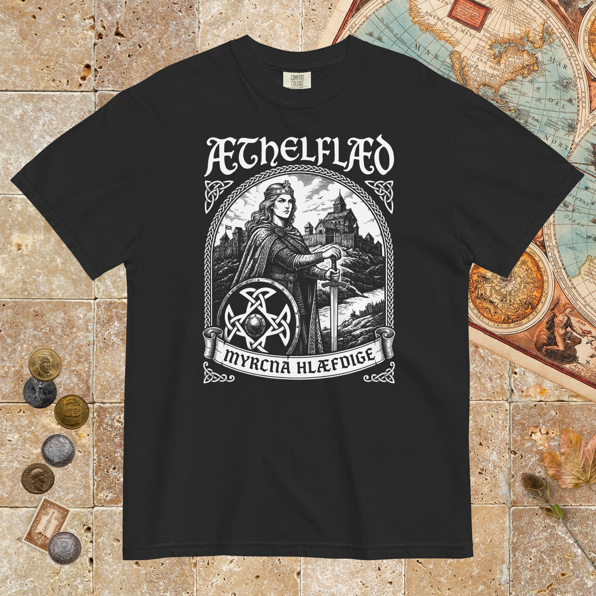 Black Aethelflaed Lady of the Mercians Old English - Premium Tee - history buff gift by HistoHead